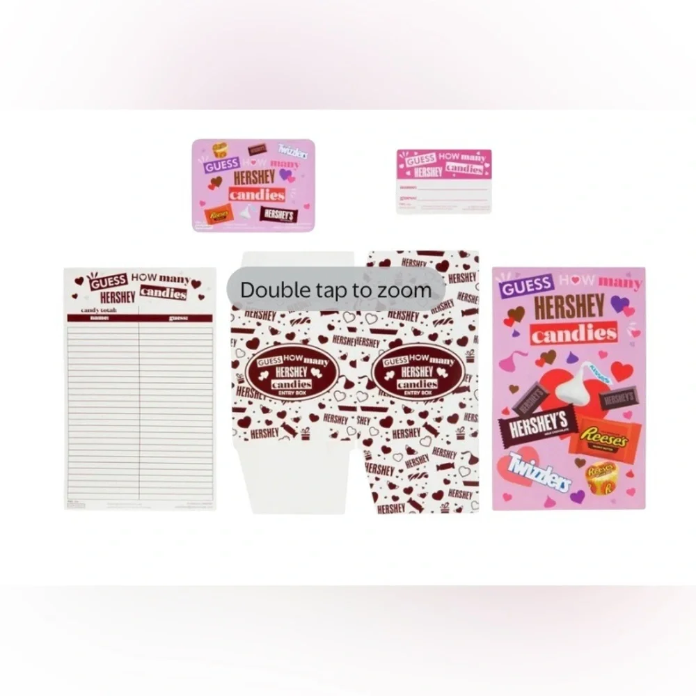 Valentine's Day Candy Party Game Kit - Hershey Kiss Guess Game, Valentine's Day